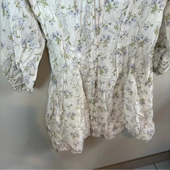 NWOT Brock Collection X H&M Lyocell-blend Dress Floral White Casual Women Small - Picture 7 of 12